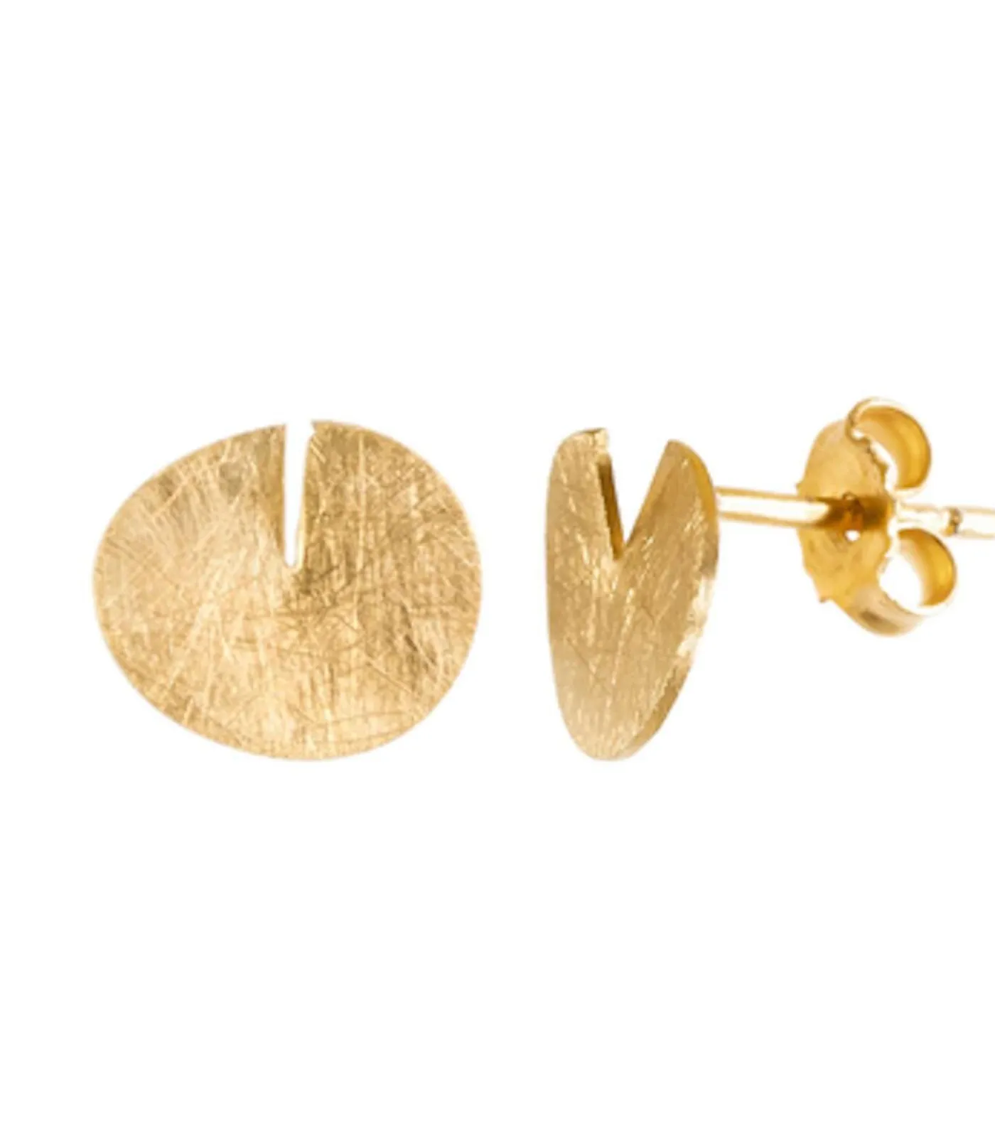 Joidart Middelgrote gouden oorbellen Taglio gold New
