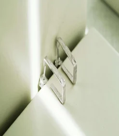 Joidart Middelgrote zilveren oorbellen Lignis fijn silver Outlet