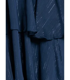 Goddiva Midi-jurk “Chiffon Layered Flutter Sleeve Midi Dress” darkBlue New