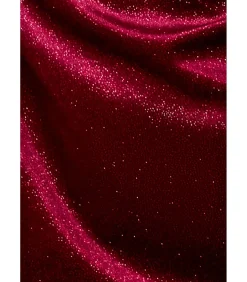 Goddiva Midi-jurk “Glitter Velvet Cowl Neck Sheath Midi Dress” darkRed Online