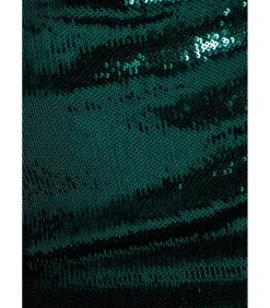 Goddiva Midi-jurk “Liquid Sequin Midi With Corsage” oliveGreen Best