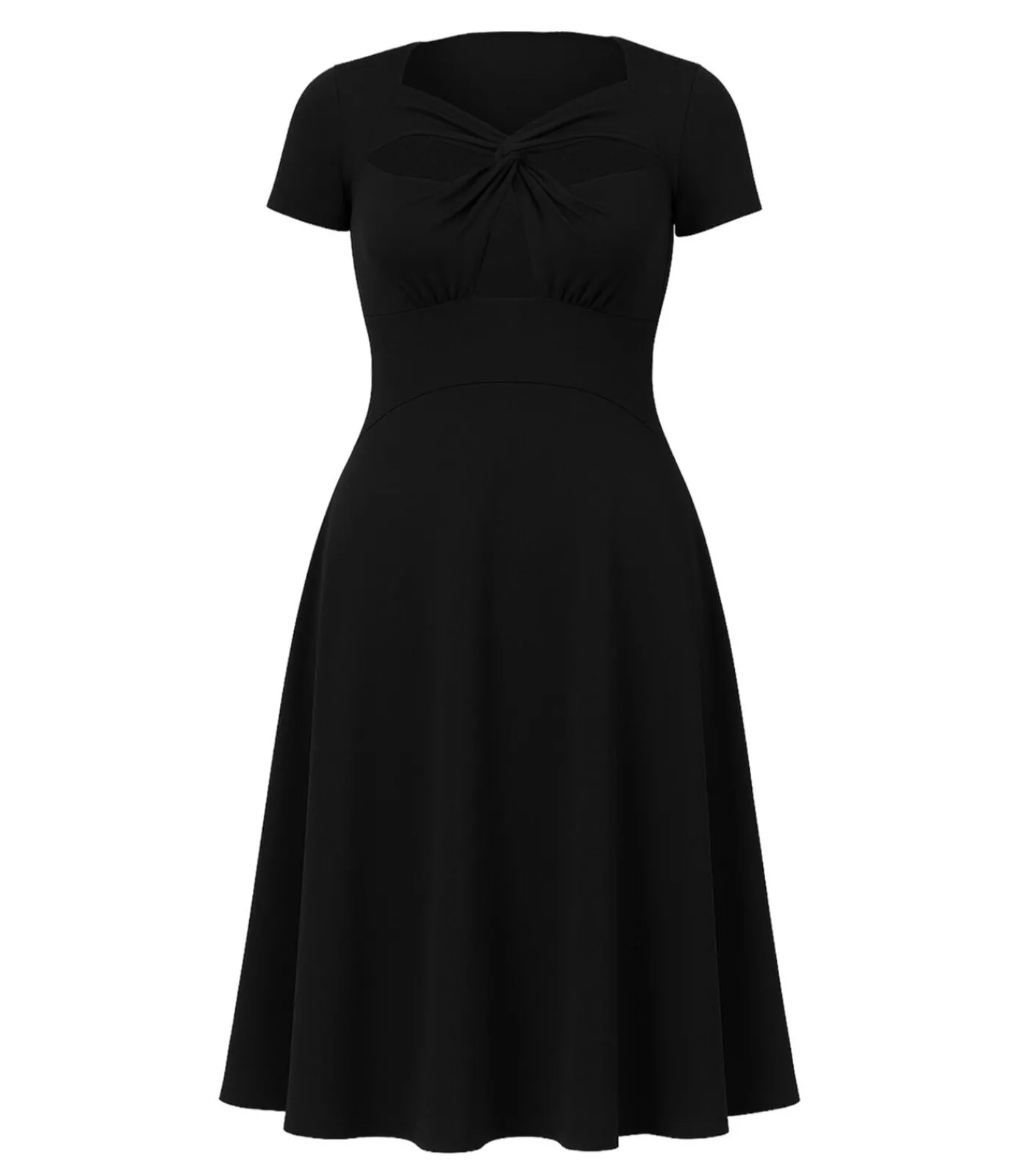 Goddiva Midi-jurk “Scuba Crepe Twist Cutout Midi Dress” black Best