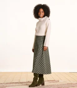 La Fée Maraboutée Midirok met kaki ruitjes khaki Online
