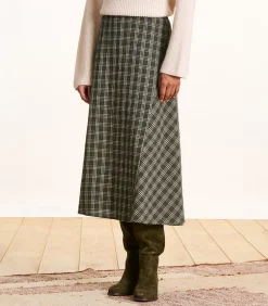 La Fée Maraboutée Midirok met kaki ruitjes khaki Online