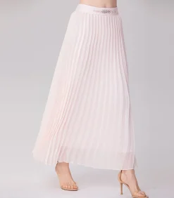 Smart & Joy Midi-rok met organzaplooien pink Hot