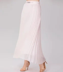 Smart & Joy Midi-rok met organzaplooien pink Hot