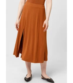 Les Lunes Midi-rok “Sienna” lightBrown Best