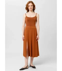 Les Lunes Midi-rok “Sienna” lightBrown Best