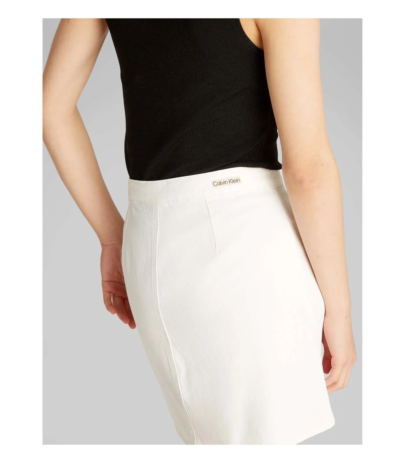 Calvin Klein Jeans Mini Denim Skirt white Online