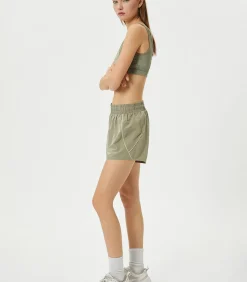 Koton Mini Hardloopshort Hoog en Biye Detail khaki Sale