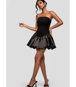 Goddiva Mini-jurk “Corset Boobtube Babydoll Mini Dress” black Sale