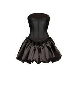 Goddiva Mini-jurk “Corset Boobtube Babydoll Mini Dress” black Sale