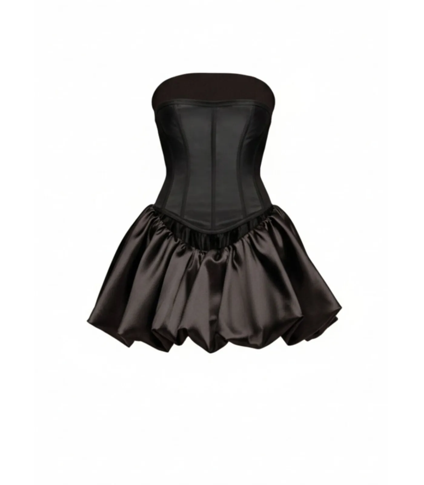 Goddiva Mini-jurk “Corset Boobtube Babydoll Mini Dress” black Sale