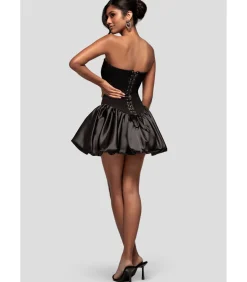 Goddiva Mini-jurk “Corset Boobtube Babydoll Mini Dress” black Sale