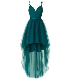 Goddiva Mini-jurk “High Low Tulle Mini With Lace Bodice” green Outlet