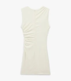 Koton Mini-jurk Mouwloos Gedrapeerd Slanke Pasvorm white Sale