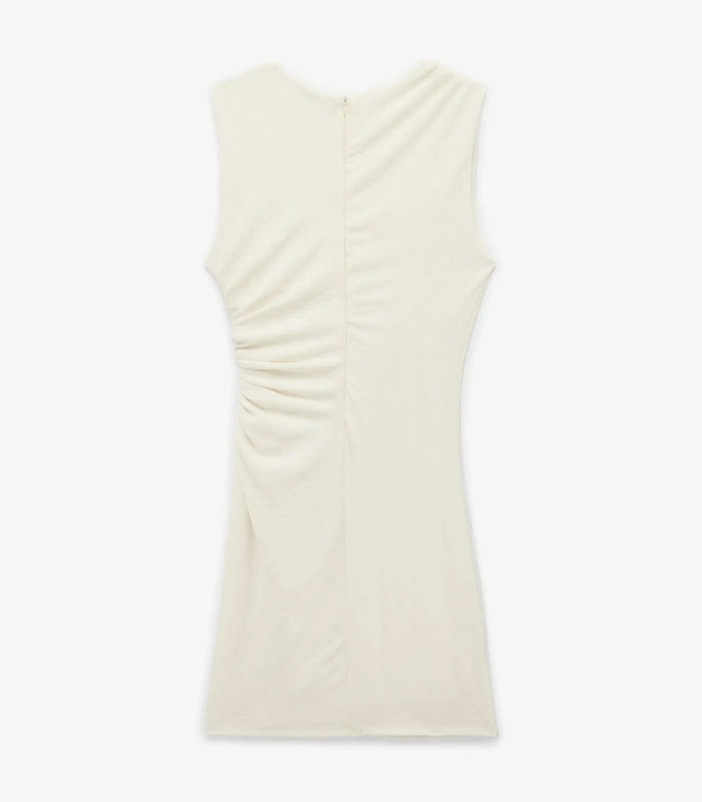 Koton Mini-jurk Mouwloos Gedrapeerd Slanke Pasvorm white Sale
