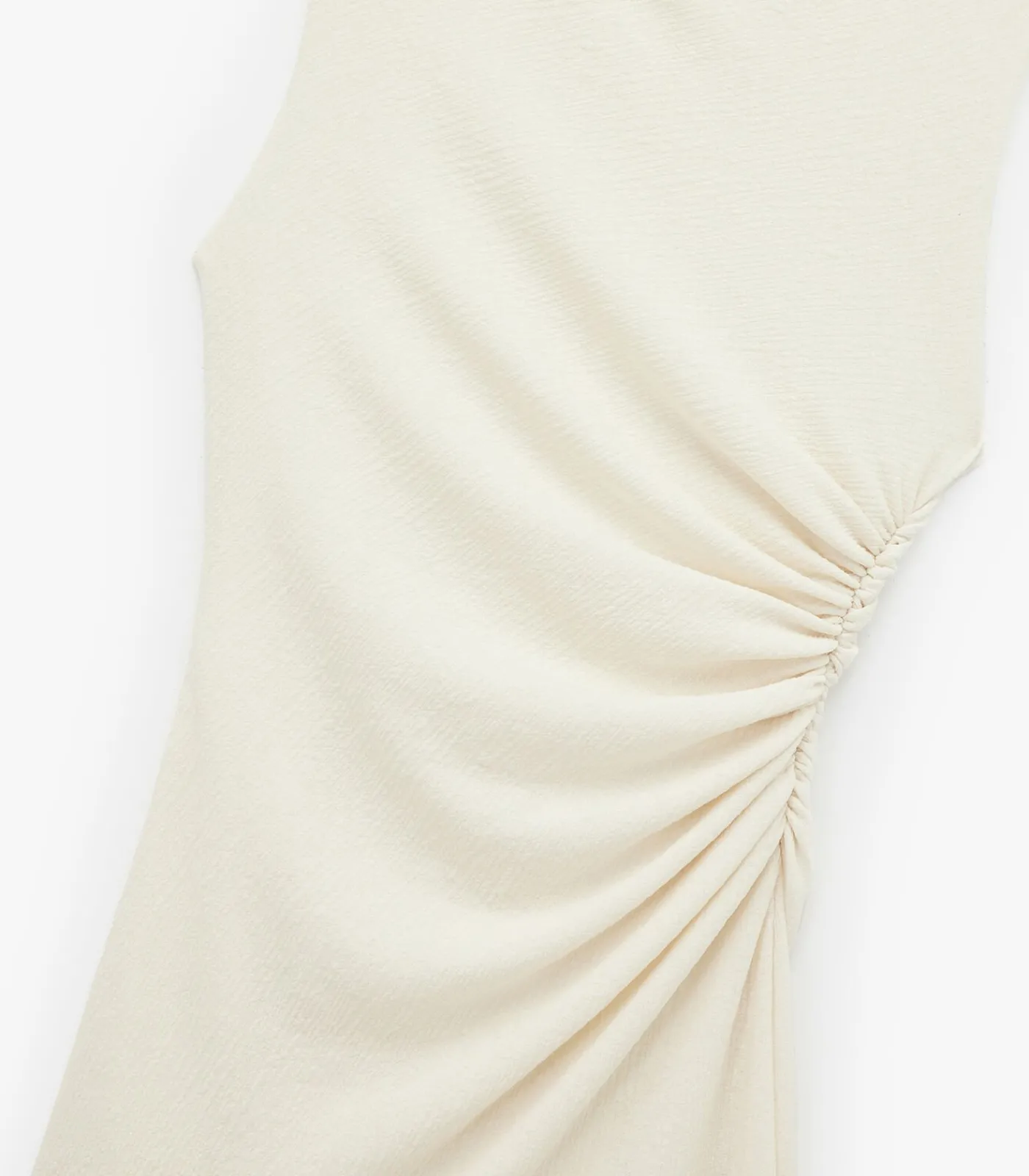 Koton Mini-jurk Mouwloos Gedrapeerd Slanke Pasvorm white Sale