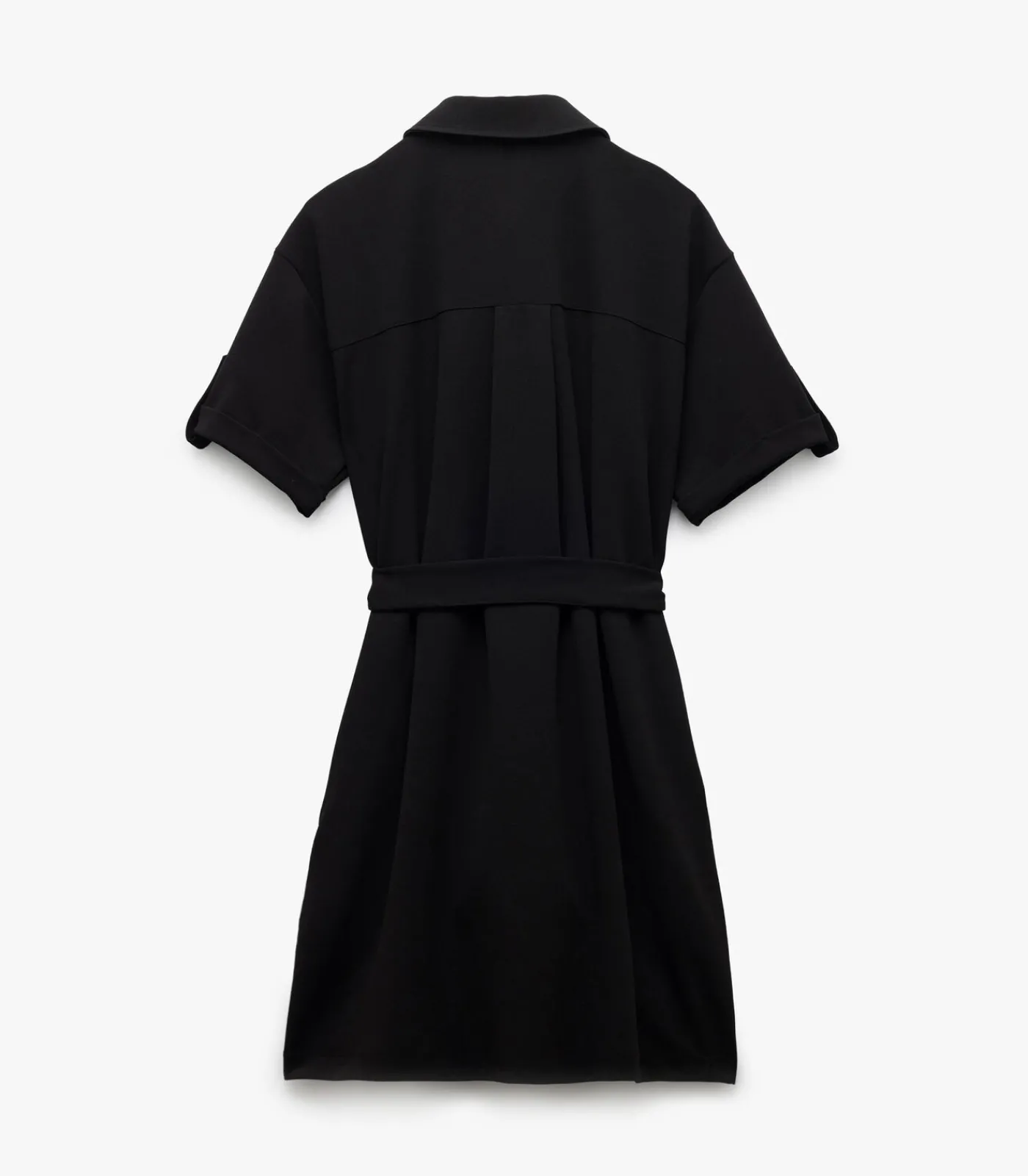 Koton Mini-jurk Polo Kraag Korte Mouwen Zwarte Knoopsluiting black Outlet