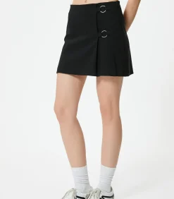 Koton Mini-lengte Normale taille Broekenrots black Online