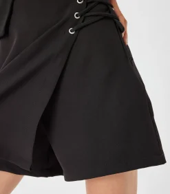 Koton Mini-lengte Normale taille Broekenrots black Clearance