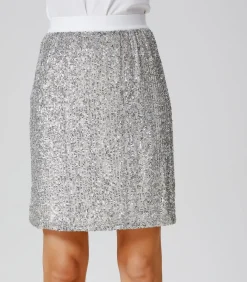 Smart & Joy Minirok met glitters silver Hot