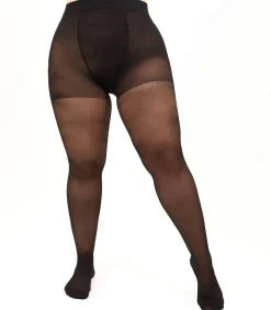 Giulia Molly 40den (enkel grote maten) Panty speciaal voor dames met kortere benen (multipack) - Zwart - XL black Outlet