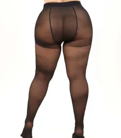 Giulia Molly 40den (enkel grote maten) Panty speciaal voor dames met kortere benen (multipack) - Zwart - XL black Outlet