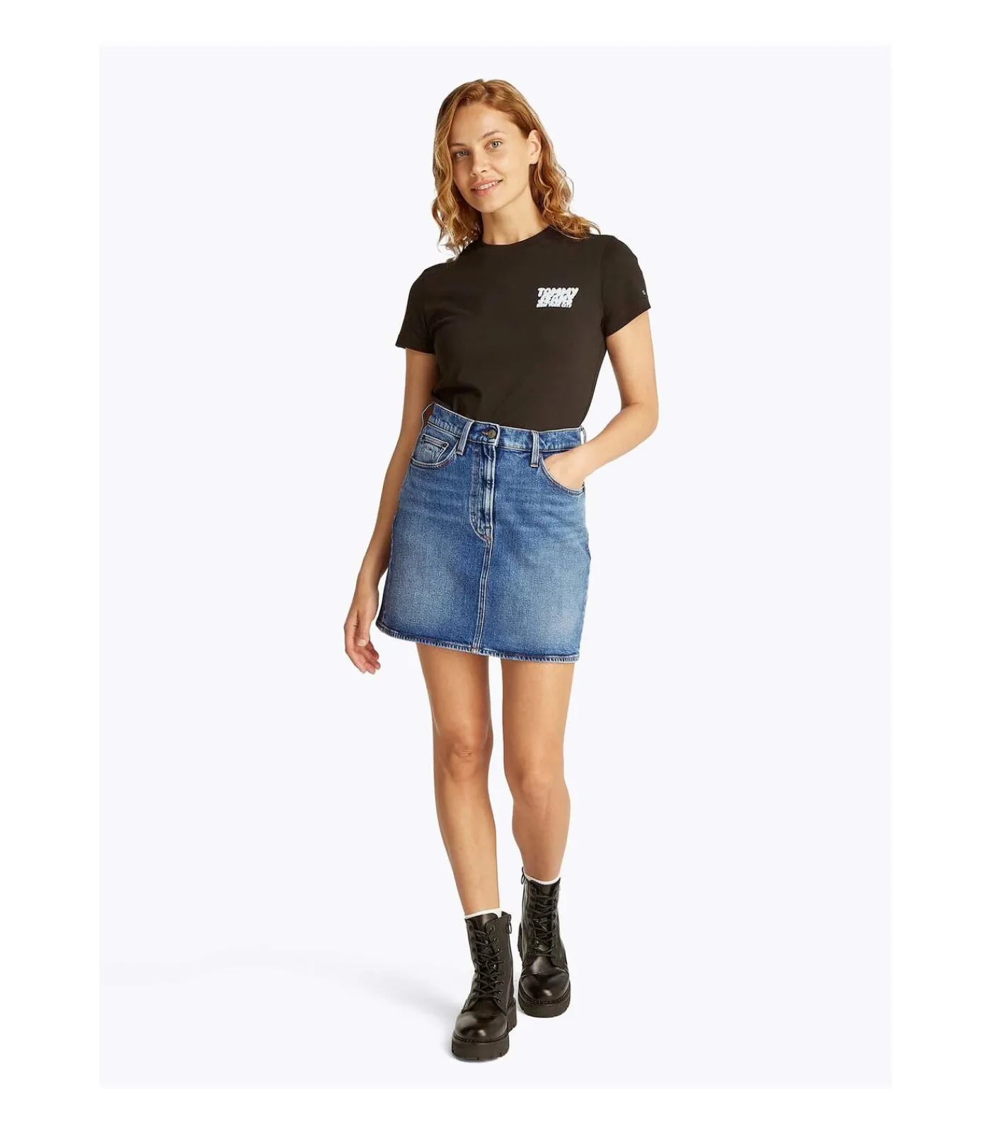 Tommy Jeans Mom Skirt Bi0134 lightBlue Discount