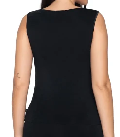 LUNA Mouwloos topje Micro Touch black Hot