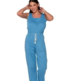 LUNA Mouwloos zomer broekpak GRACE blue Online