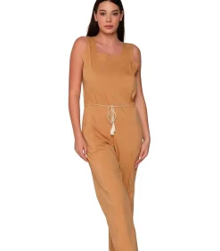 LUNA Mouwloos zomer broekpak GRACE beige Outlet