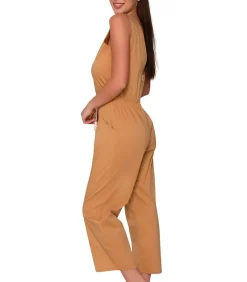 LUNA Mouwloos zomer broekpak GRACE beige Outlet