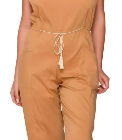 LUNA Mouwloos zomer broekpak GRACE beige Outlet