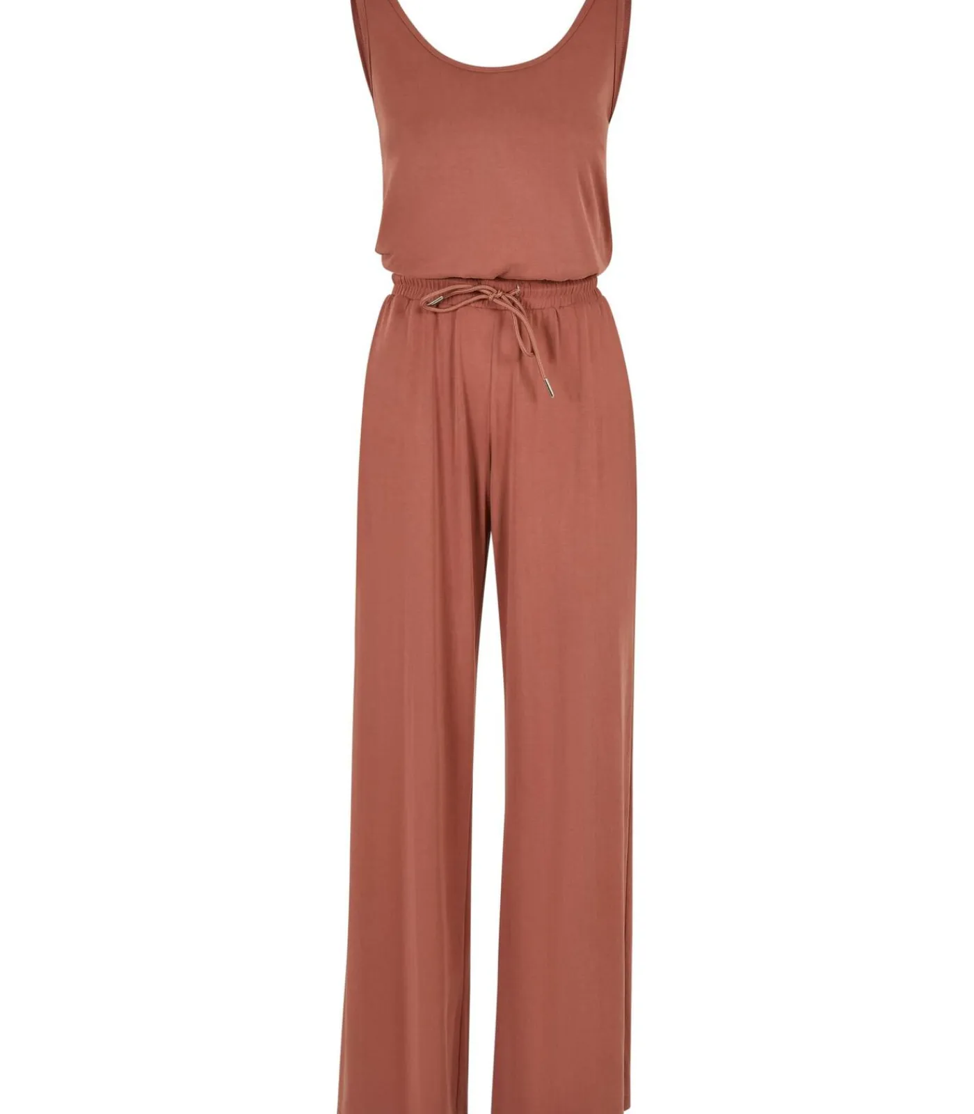 Urban Classics Mouwloze jumpsuit modal grote maten vrouwen red New
