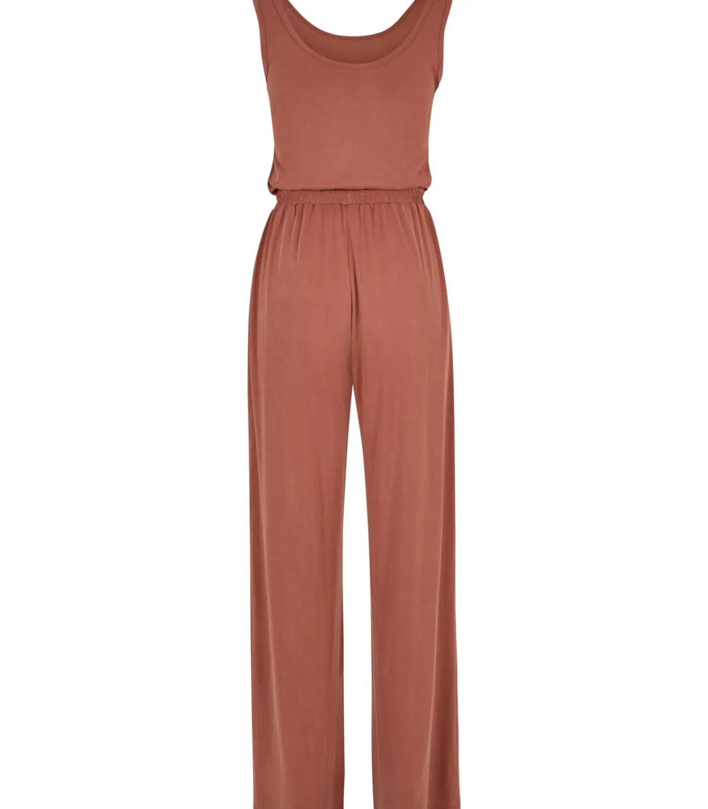 Urban Classics Mouwloze jumpsuit modal grote maten vrouwen red New
