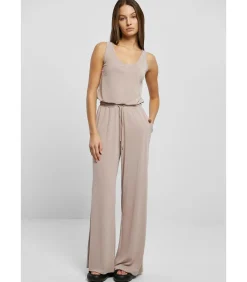 Urban Classics Mouwloze jumpsuit modal grote maten vrouwen pink Discount