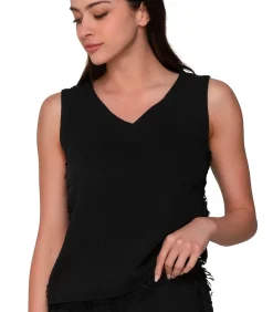 LUNA Mouwloze top Bliss black Outlet