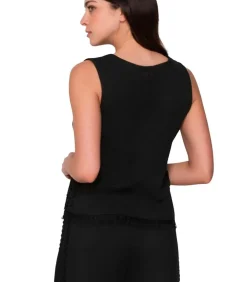 LUNA Mouwloze top Bliss black Outlet