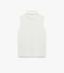 Koton Mouwloze Top Coltrui Ecru white Discount