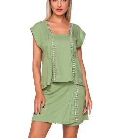 LUNA Mouwloze top SAGE green Online