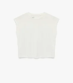 Koton Mouwloze T-shirt Ronde Hals Modal beige New