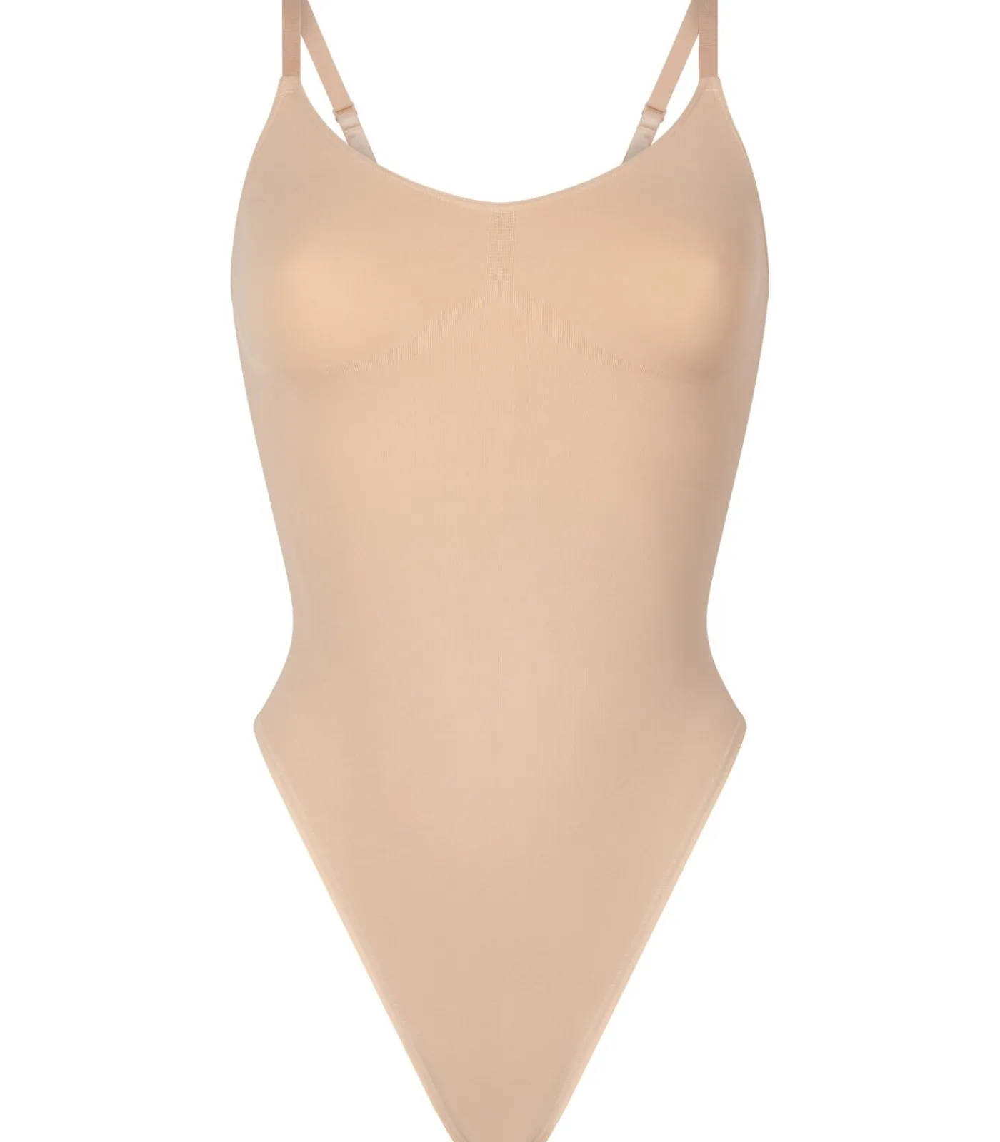 Hunkemöller Naadloze corrigerend hoog uitgesneden body beige Sale