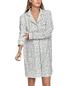 SELMARK Nachthemd met lange mouwen P111 PREPPY FLOWERS taupe Online
