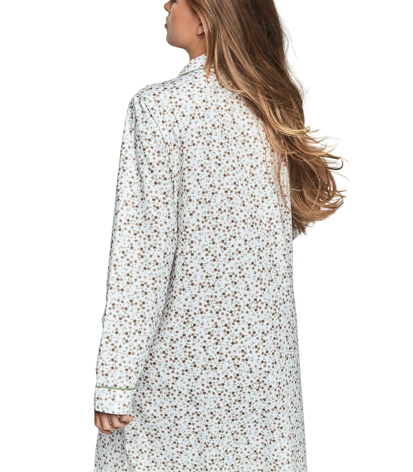 SELMARK Nachthemd met lange mouwen P111 PREPPY FLOWERS taupe Online