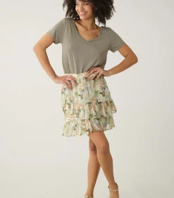 Deeluxe NAOKI - Naoki elastische taille rok green