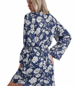 ADMAS Navy Flowers negligé blue Sale