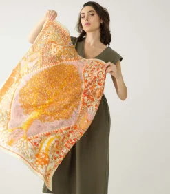 Deeluxe OANA - Gestreepte sjaal orange