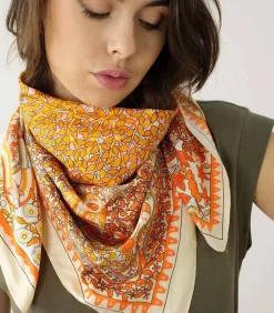 Deeluxe OANA - Gestreepte sjaal orange