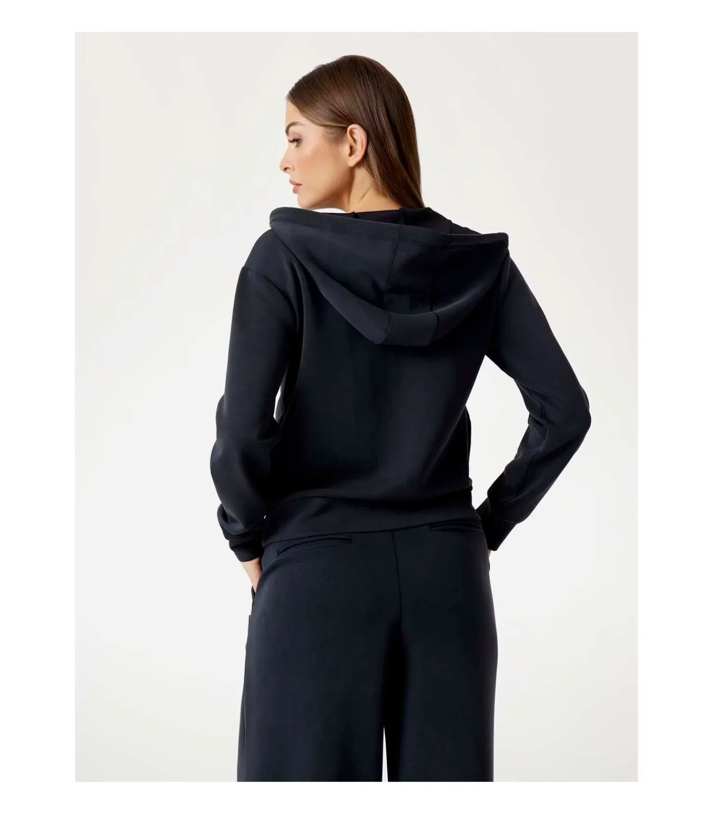 GUESS Olympe Full Zip Hoodie Sweatsh black
